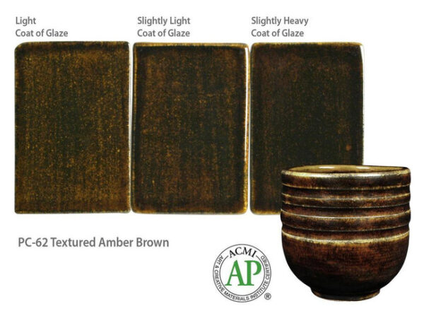 Amaco Potter's Choice - PC-62 Textured Amber Brown (4oz) - Image 2